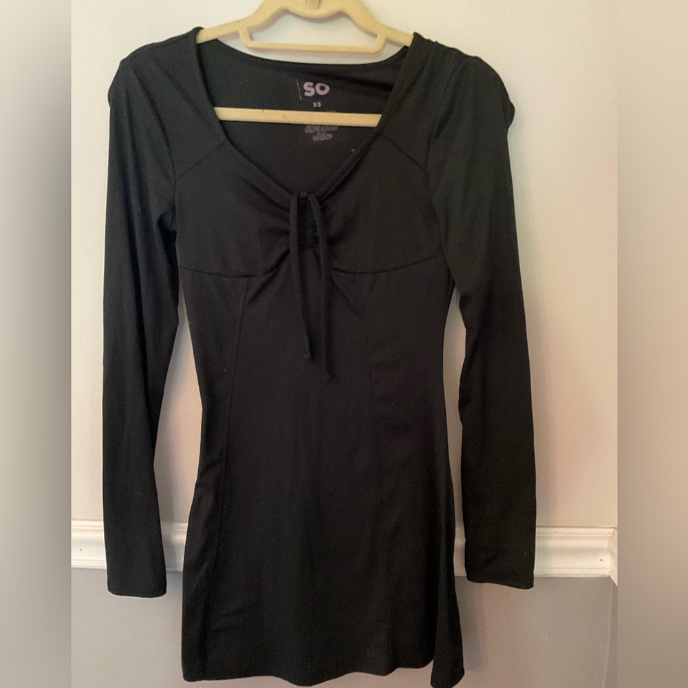 SO Classic Black Long Sleeve Dress